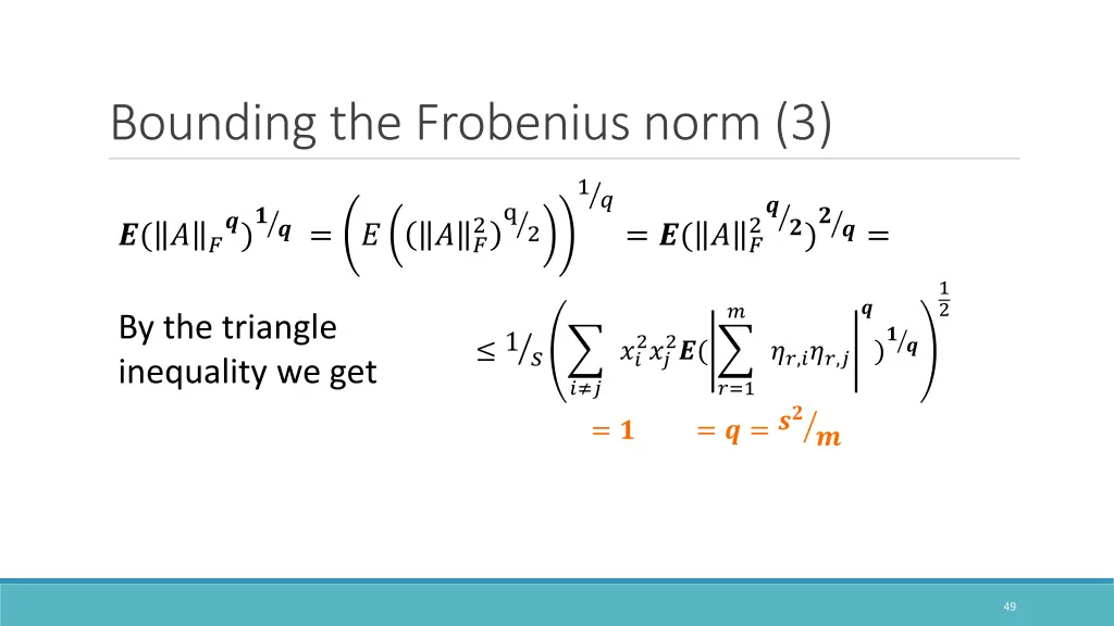 bounding the frobenius norm 3