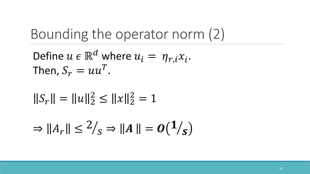 bounding the operator norm 2 1