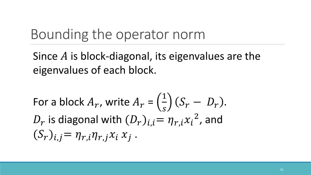 bounding the operator norm