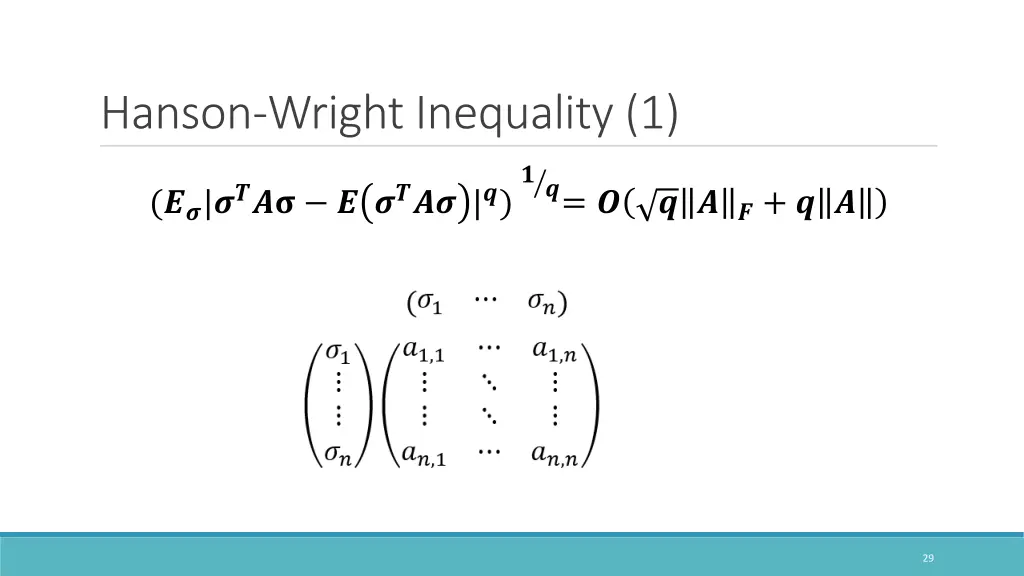 hanson wright inequality 1