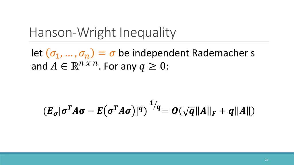 hanson wright inequality