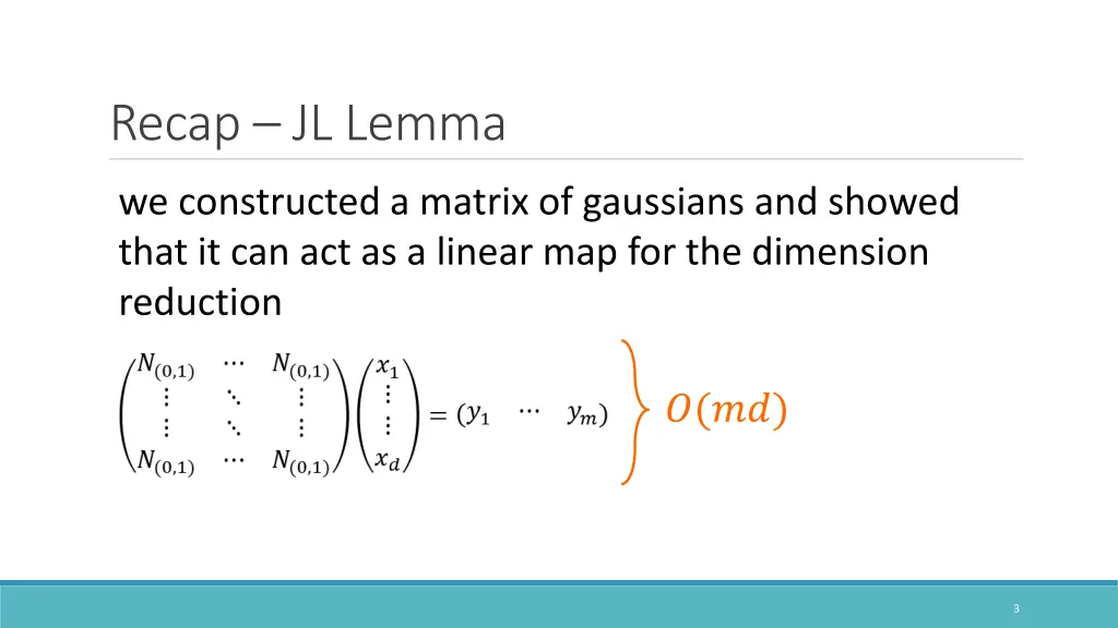 recap jl lemma 1