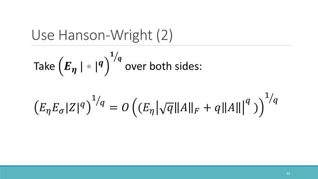 use hanson wright 2