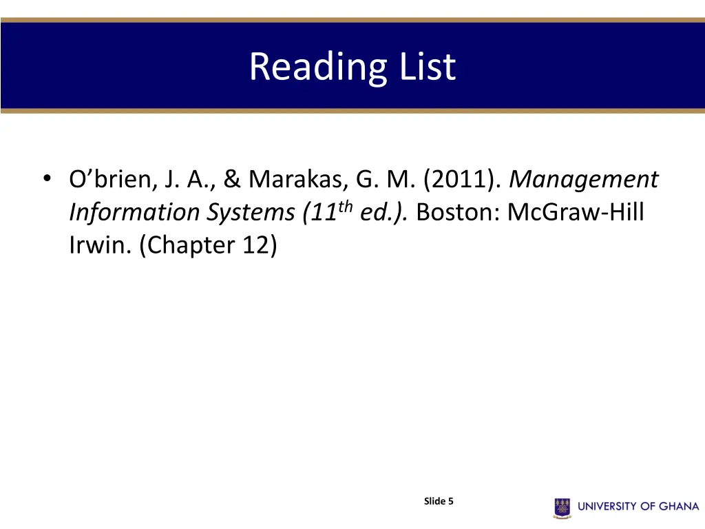 reading list