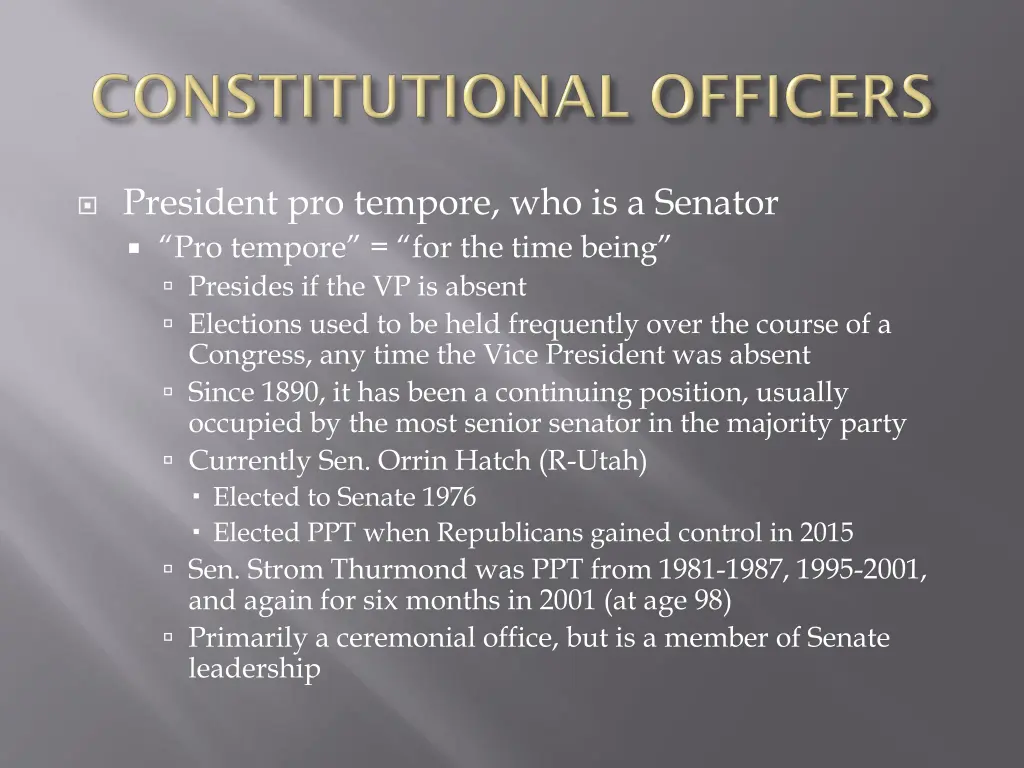 president pro tempore who is a senator