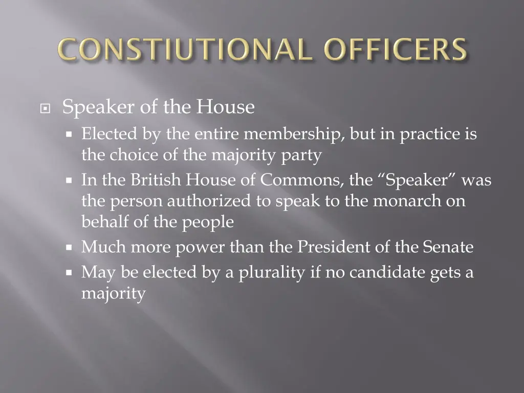 speaker of the house elected by the entire