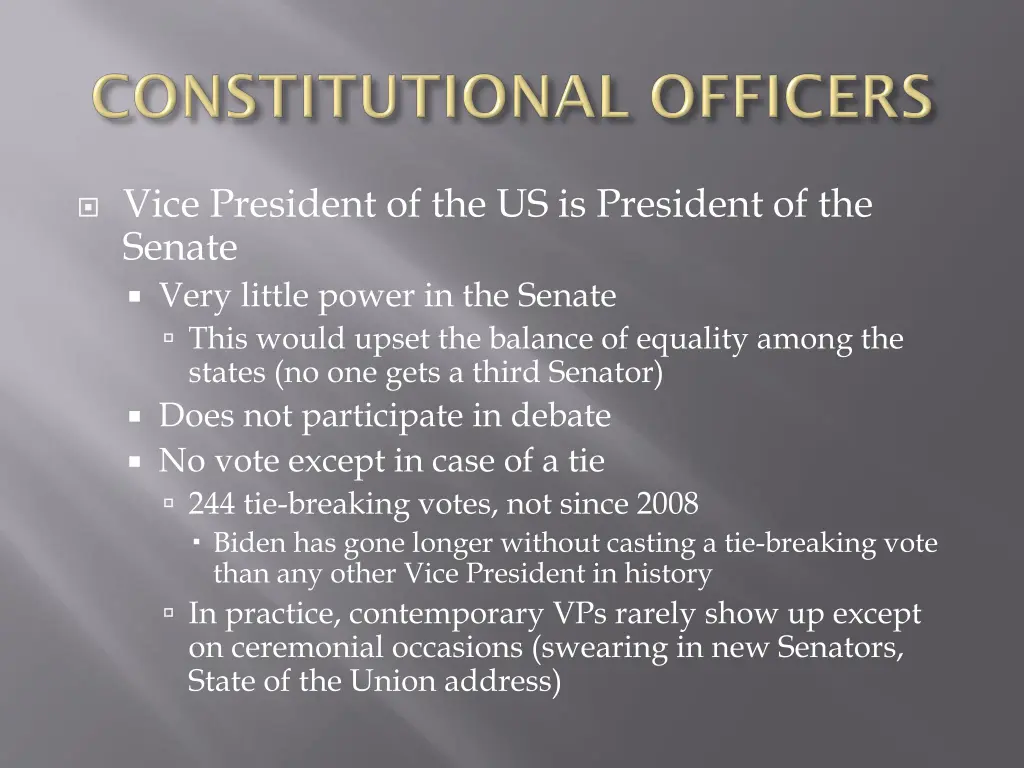vice president of the us is president