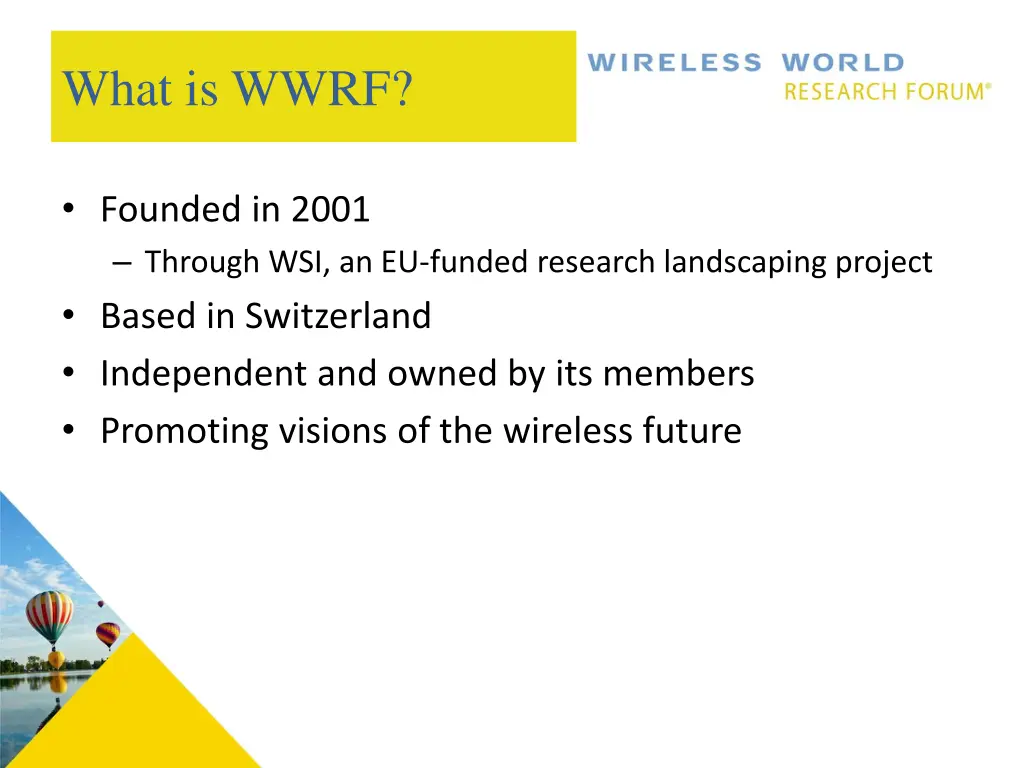 what is wwrf