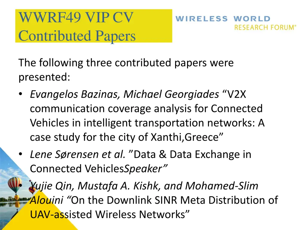 wwrf49 vip cv contributed papers