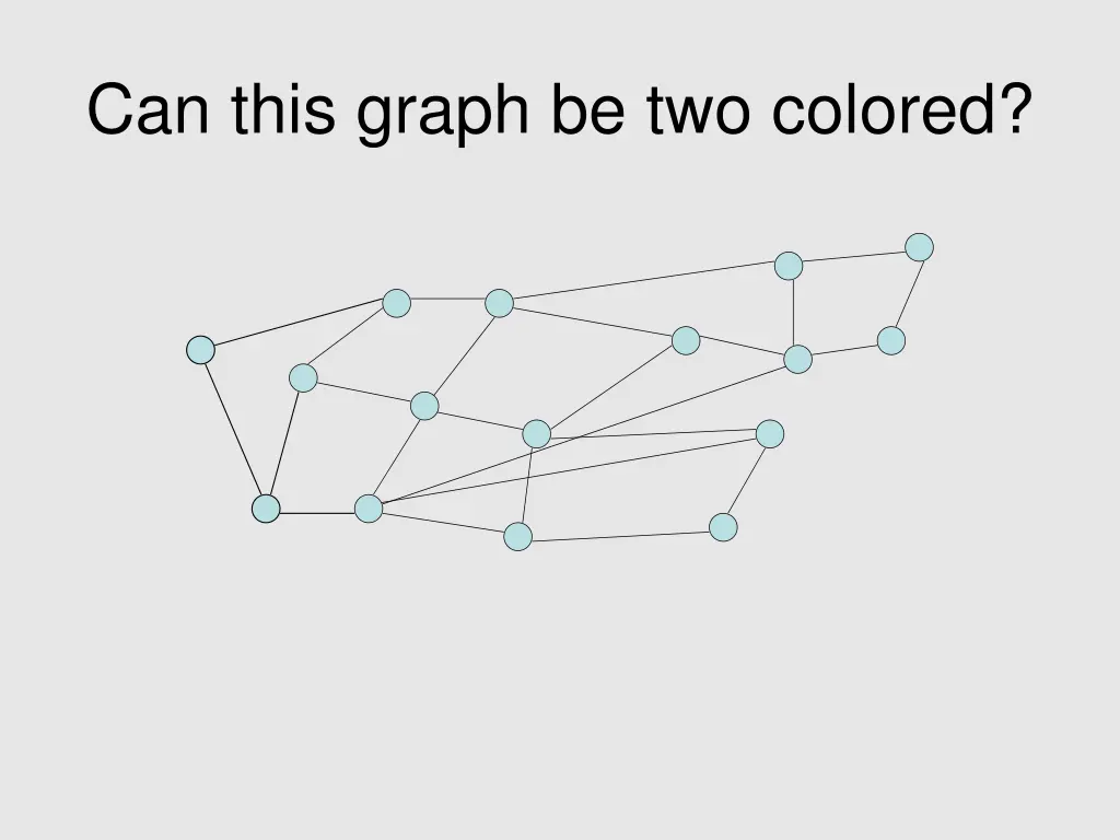 can this graph be two colored