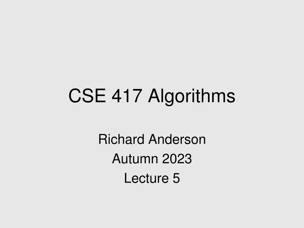 cse 417 algorithms