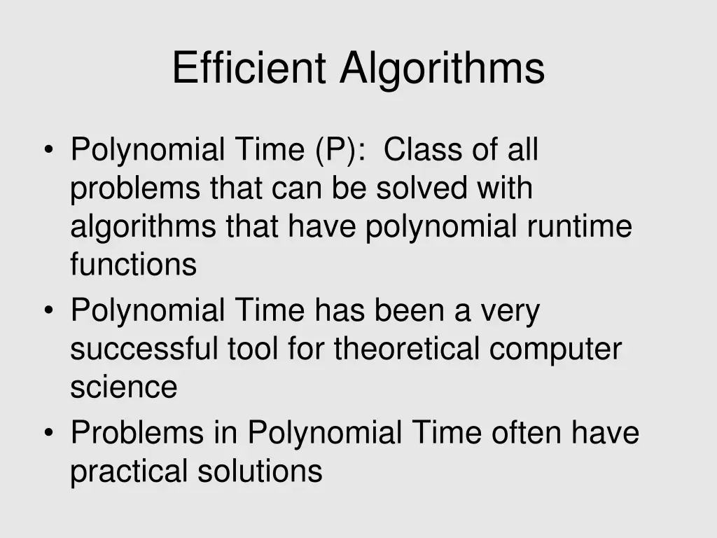 efficient algorithms