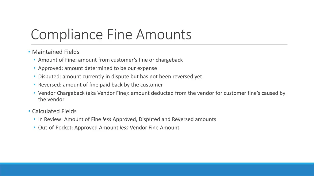compliance fine amounts