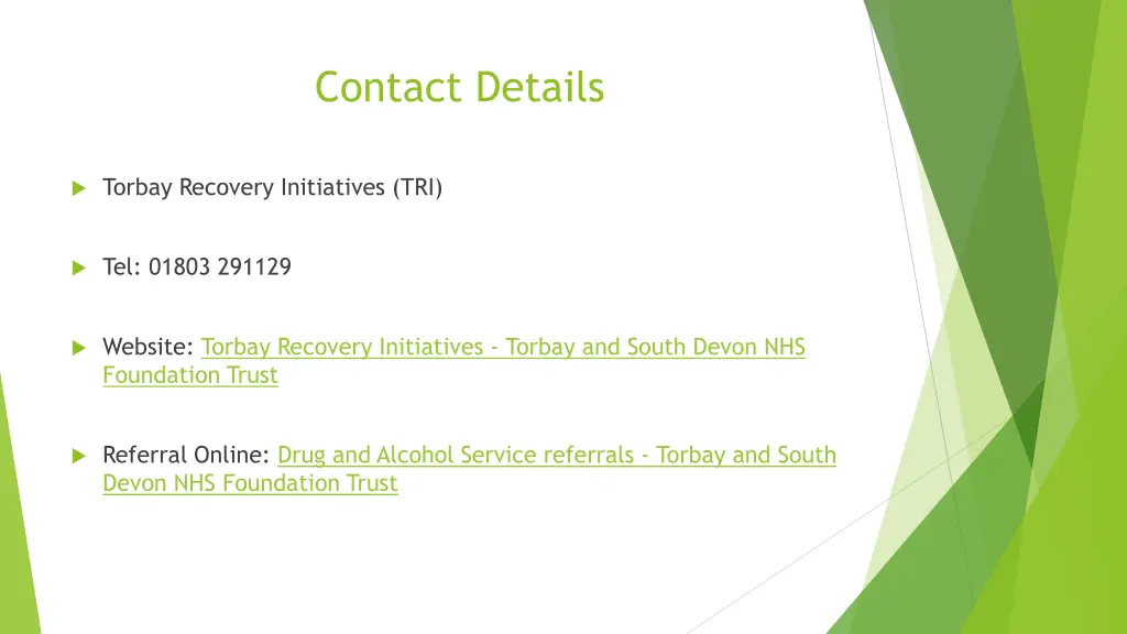 contact details