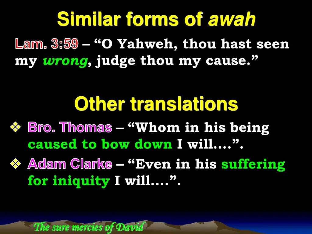 similar forms of awah