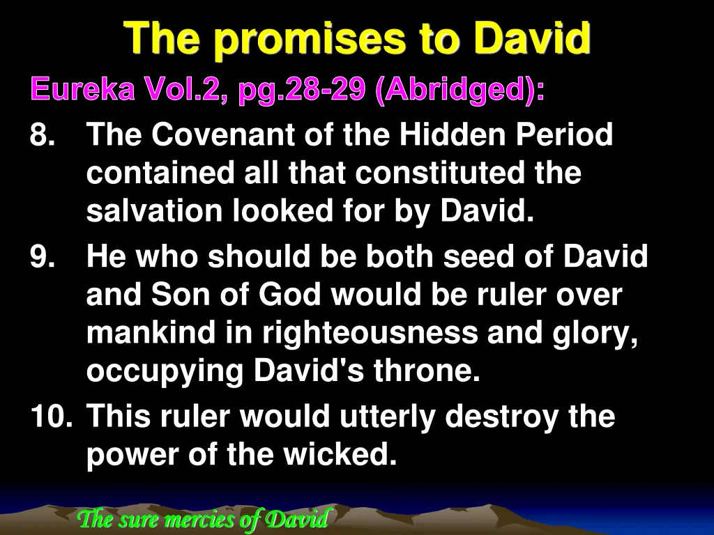 the promises to david eureka 3