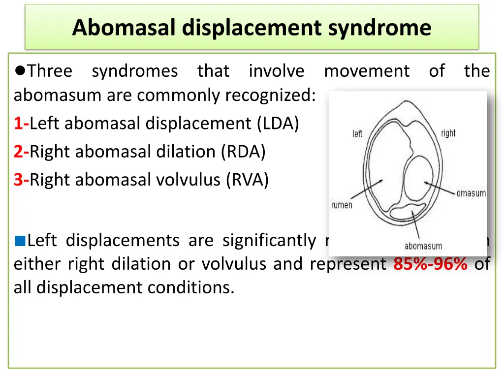 abomasal displacement syndrome