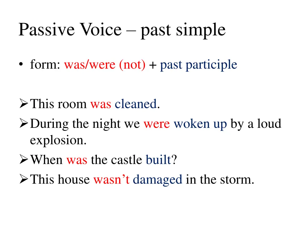 passive voice past simple