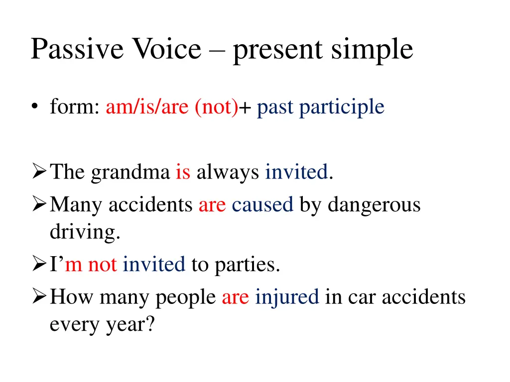 passive voice present simple