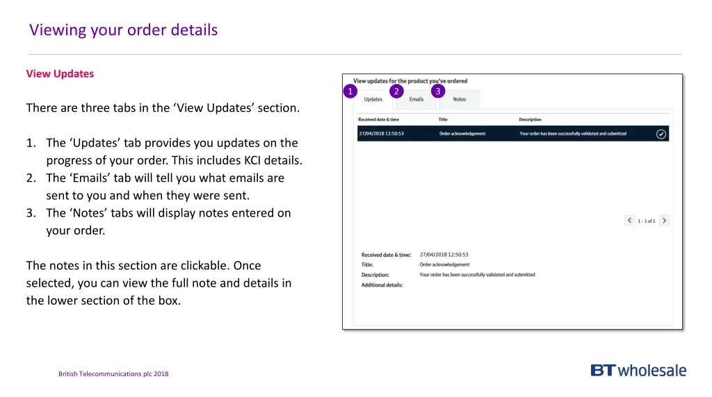 viewing your order details 1