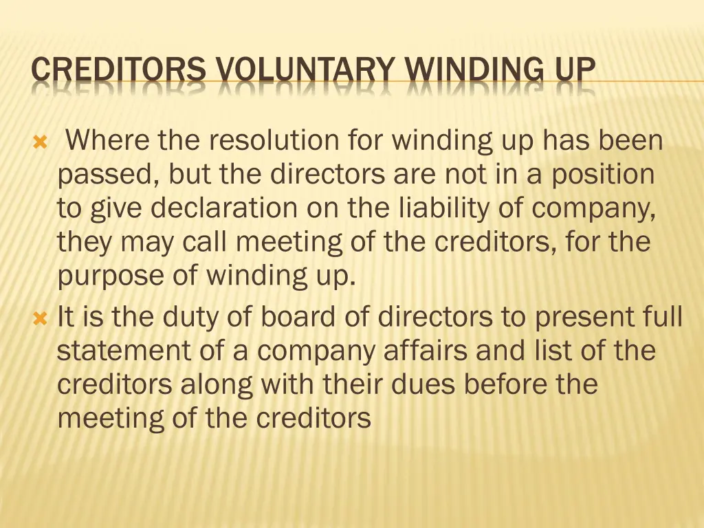 creditors voluntary winding up