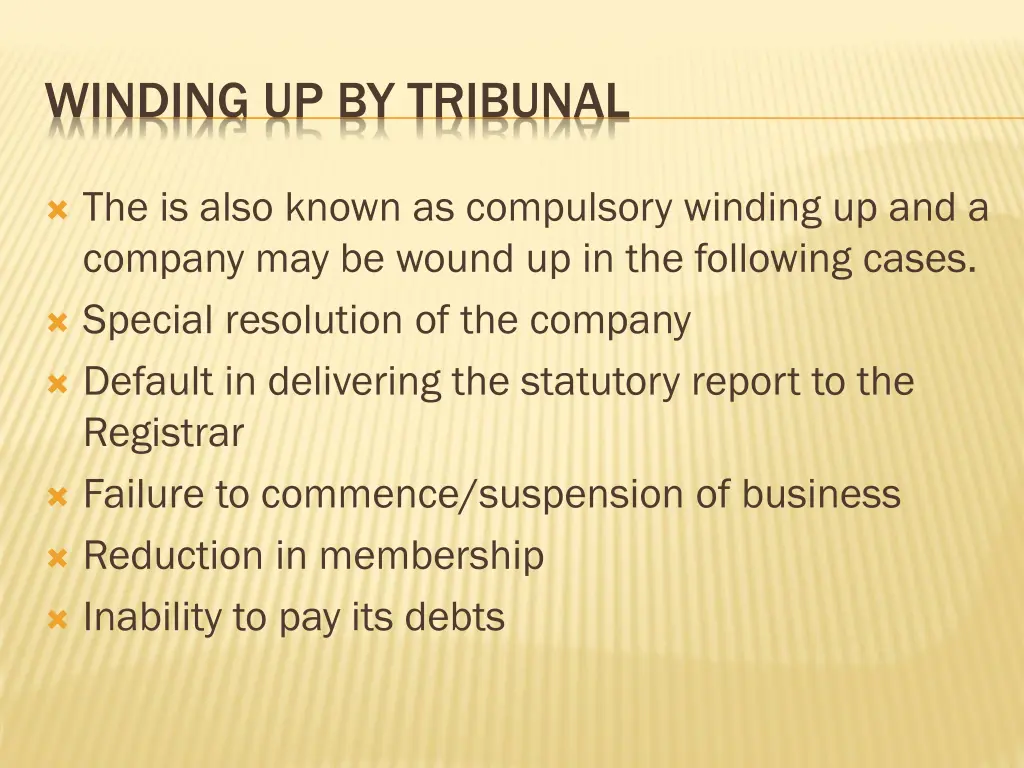 winding up by tribunal