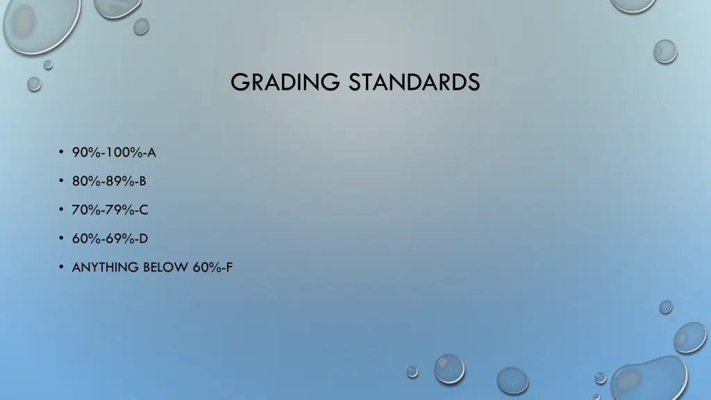 grading standards