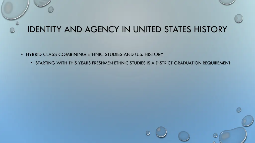 identity and agency in united states history