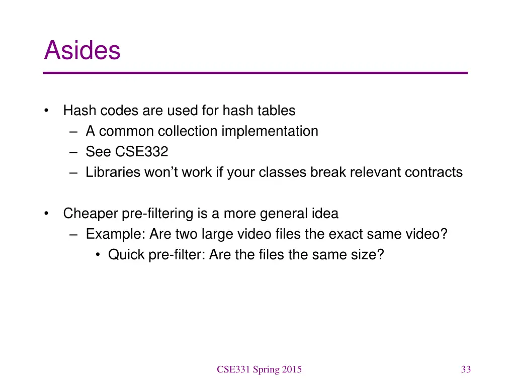 asides