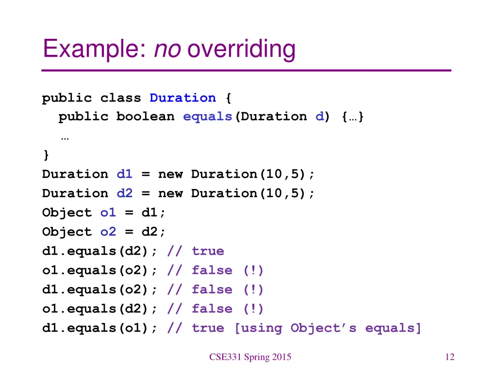 example no overriding