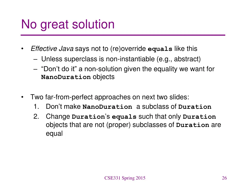 no great solution