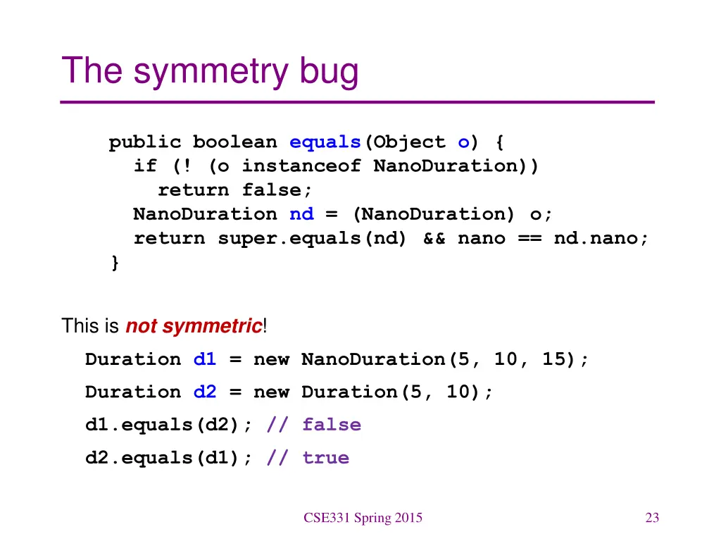 the symmetry bug