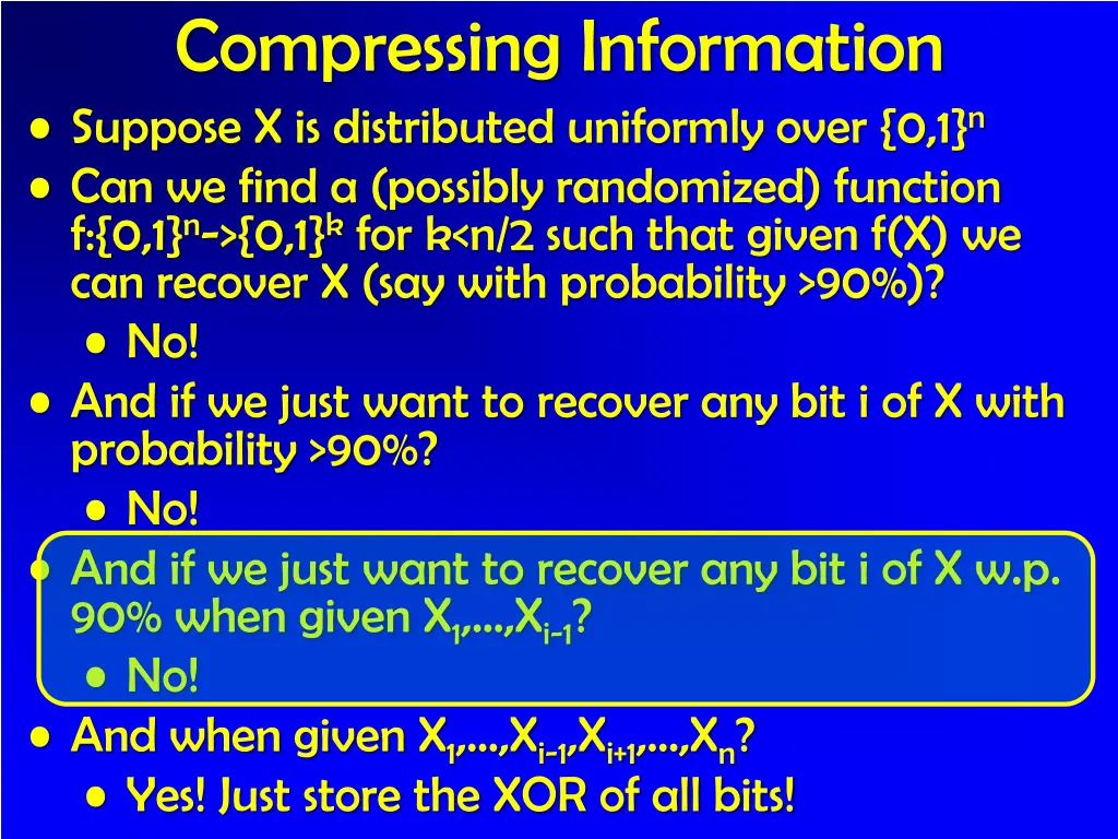 compressing information suppose x is distributed