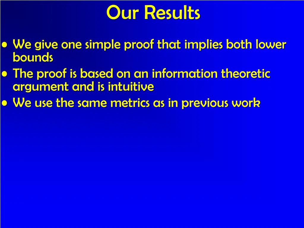 our results