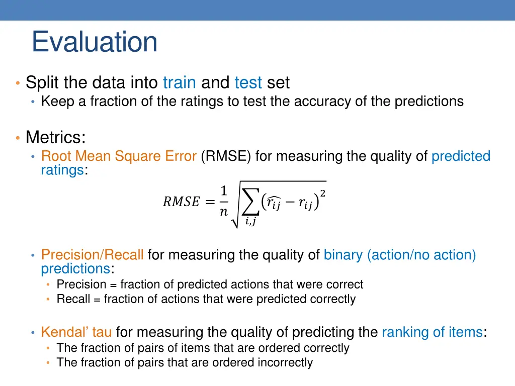 evaluation