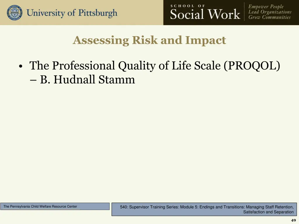 assessing risk and impact