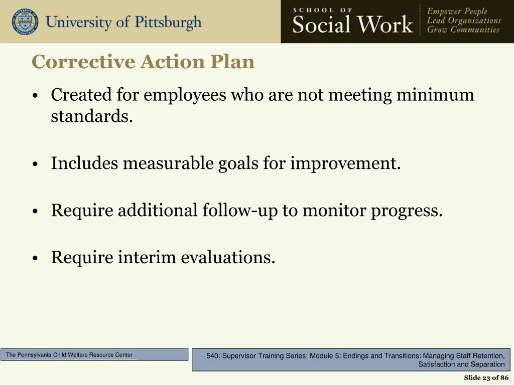 corrective action plan