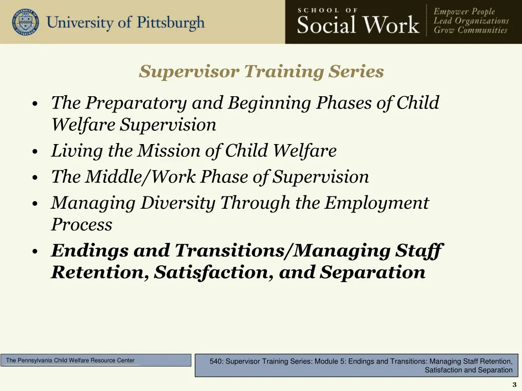 supervisor training series