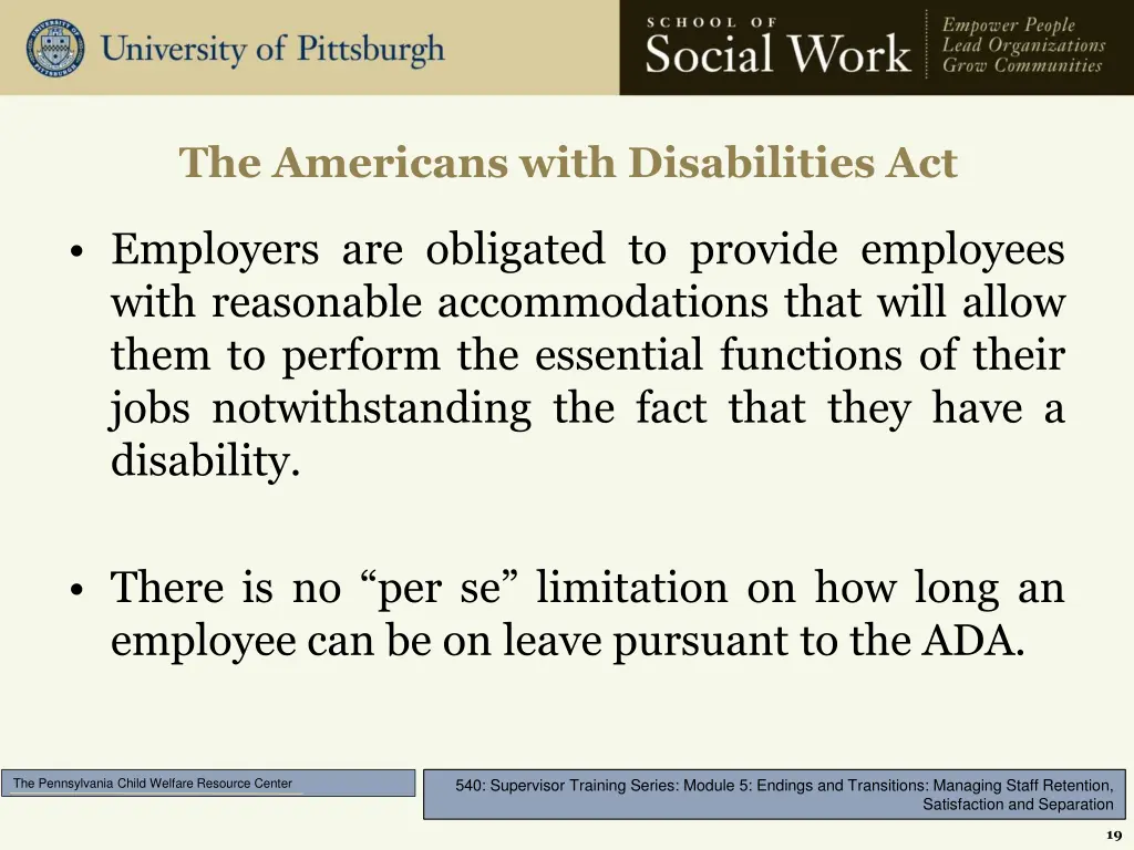 the americans with disabilities act