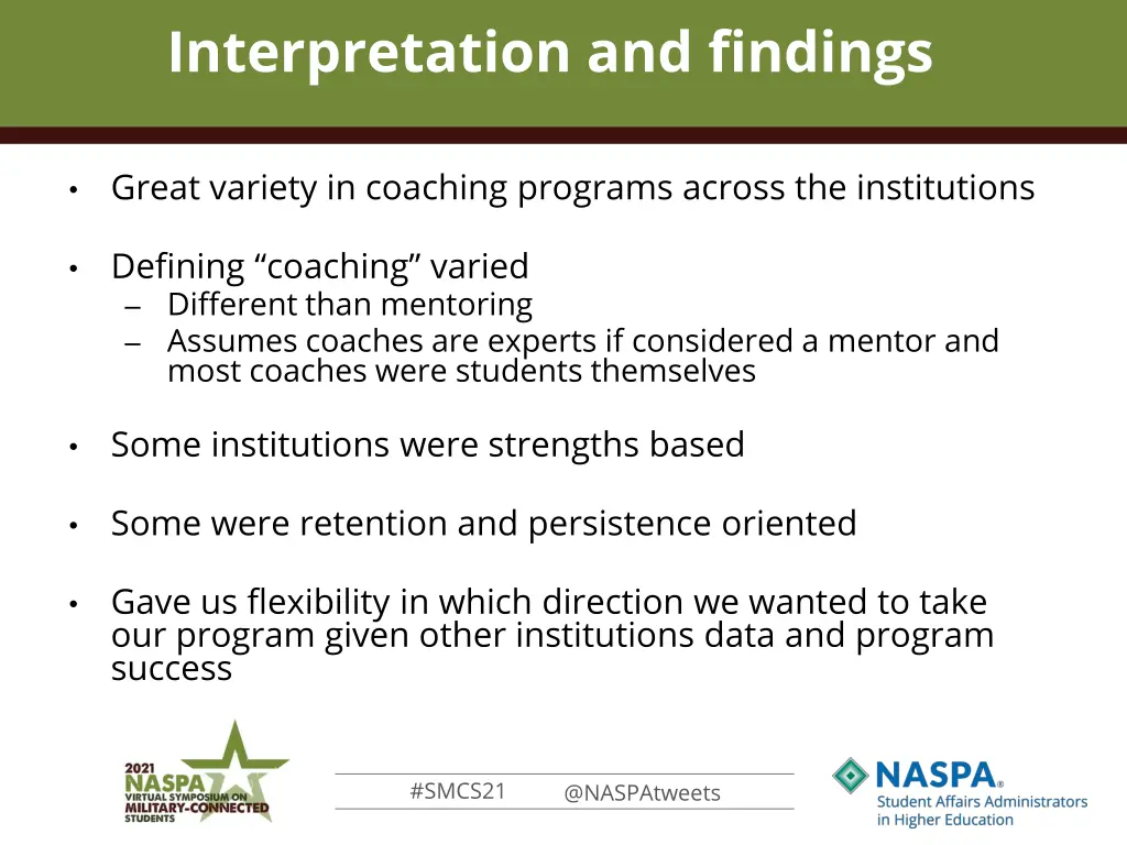 interpretation and findings