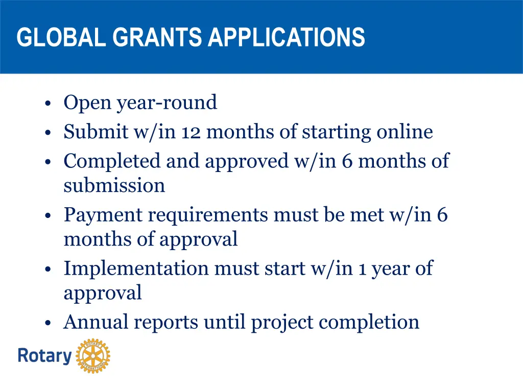 global grants applications