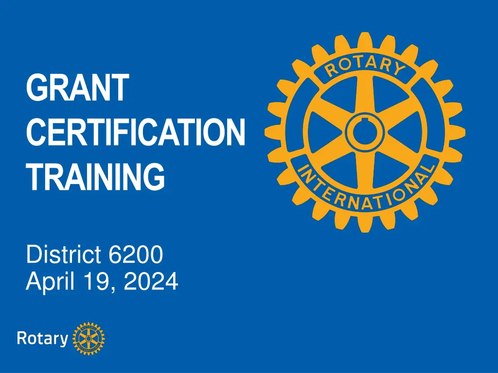 grant certification training