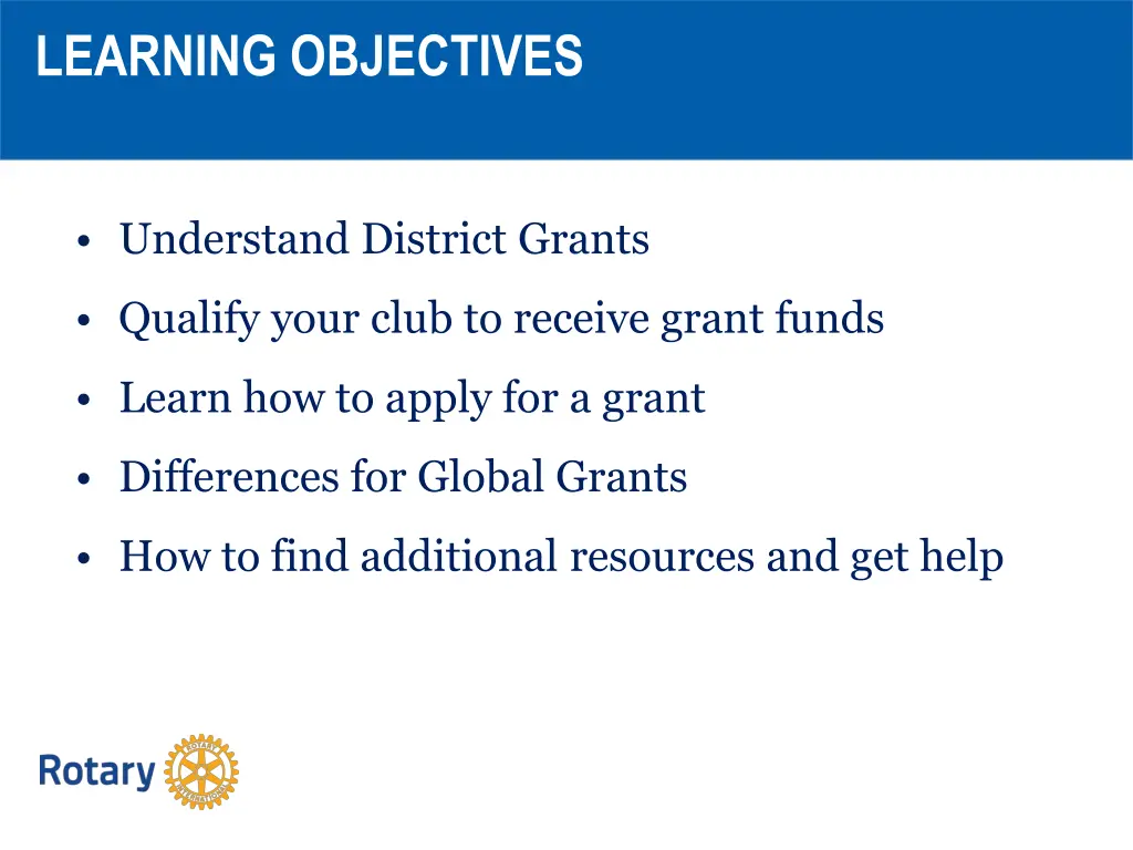 learning objectives