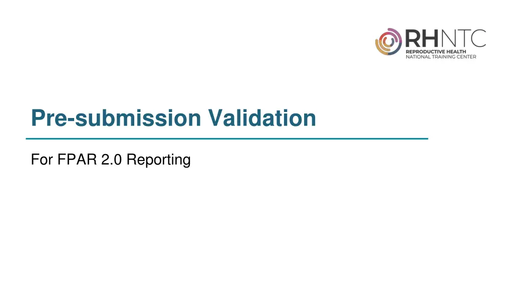 pre submission validation