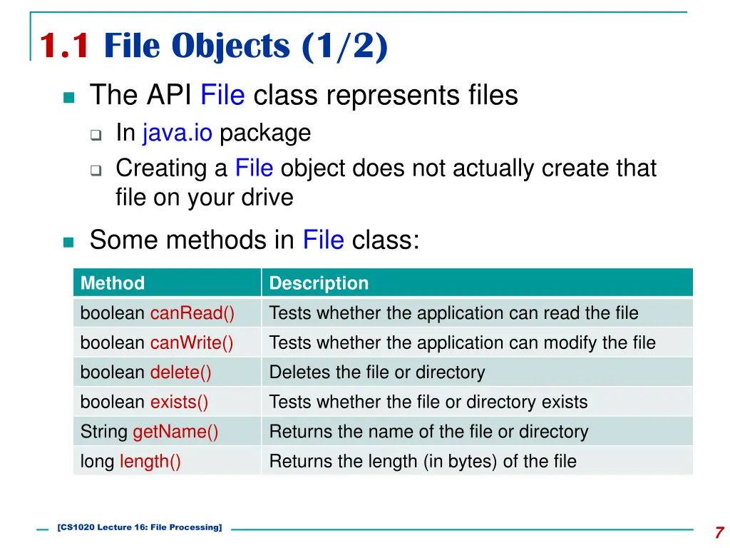 1 1 file objects 1 2