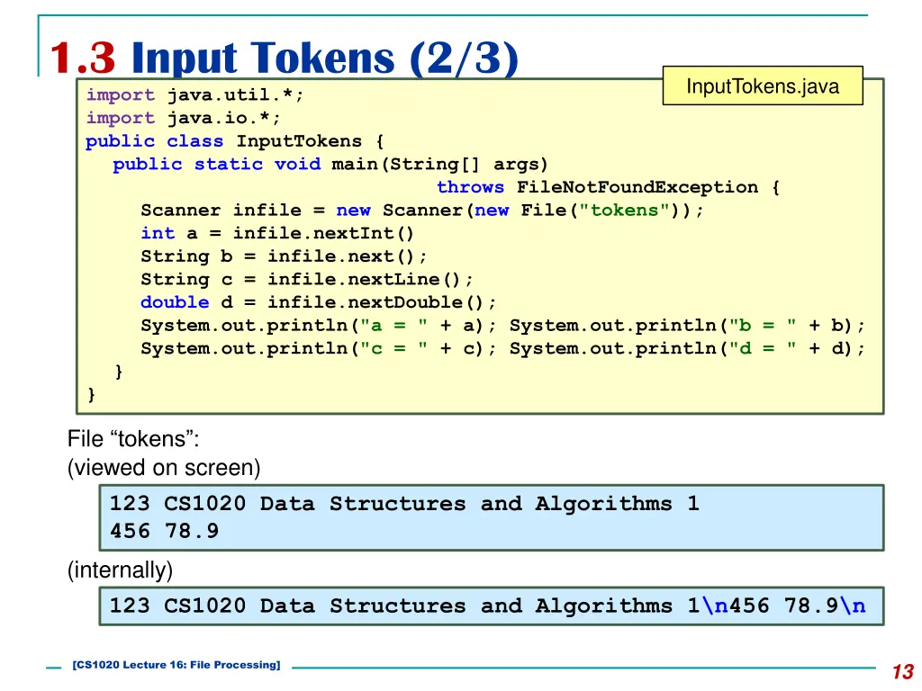 1 3 input tokens 2 3 import java util import java