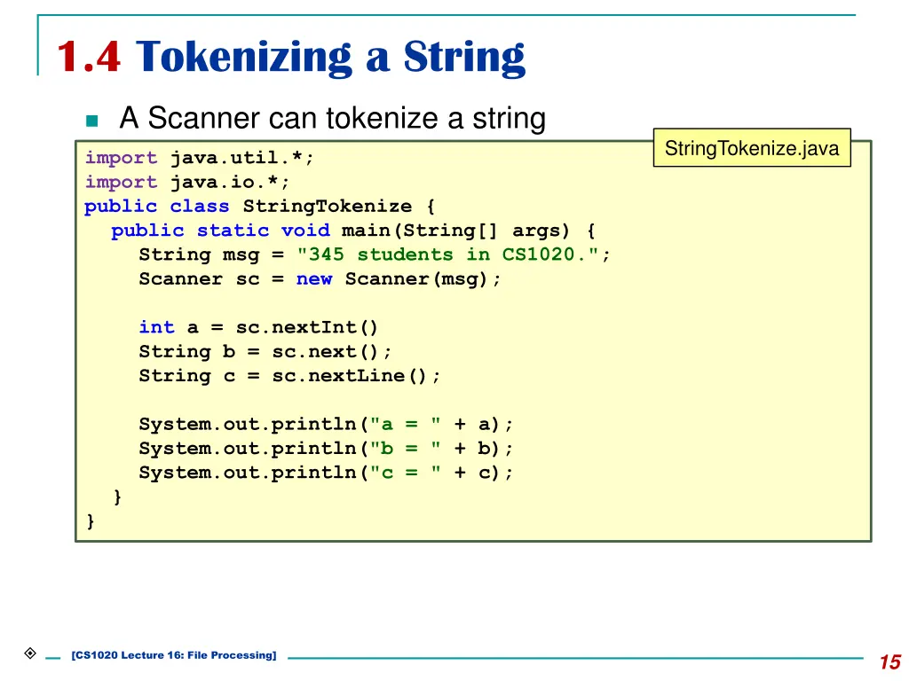 1 4 tokenizing a string