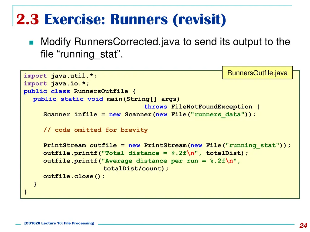 2 3 exercise runners revisit