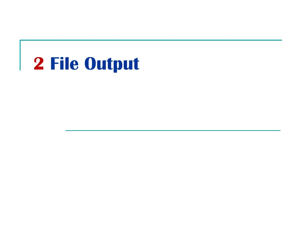 2 file output
