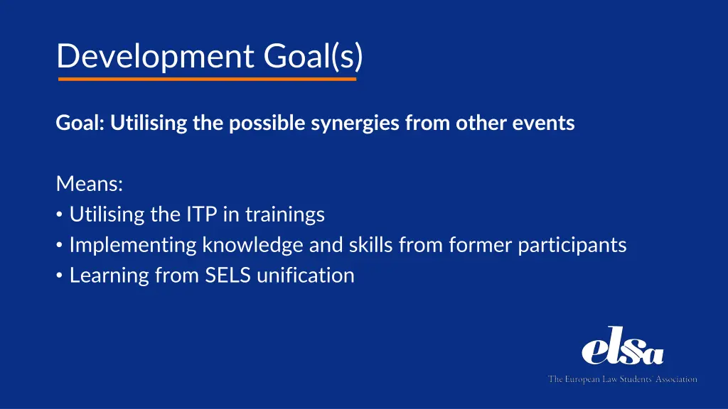 development goal s 3